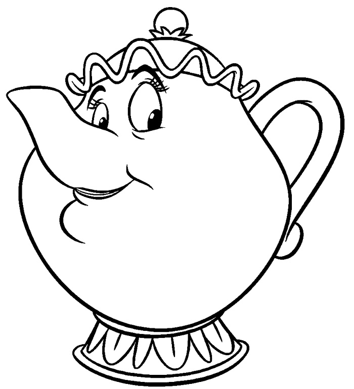Free Beauty And The Beast Coloring Pages 700x770 Free Beauty And The Beast Coloring Pages
