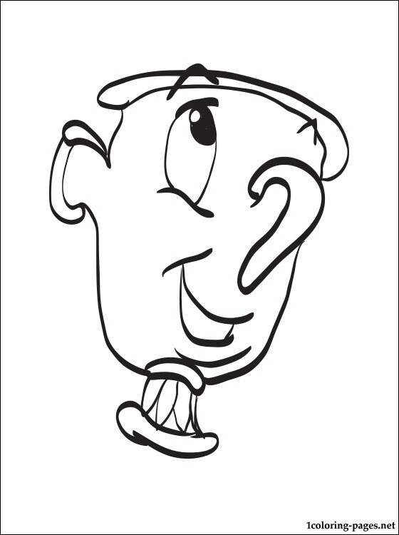 Chip Potts, Beauty And The Beast Coloring Page Coloring Pages 560x750 Chip Potts, Beauty And The Beast Coloring Page Coloring Pages