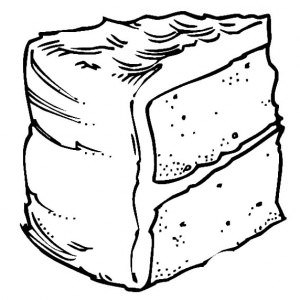 300x300 Chocolate Cake Coloring Pages