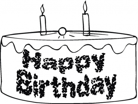 465x349 Happy Birthday Chocolate Cake Coloring Page Gtgt Disney Coloring Pages