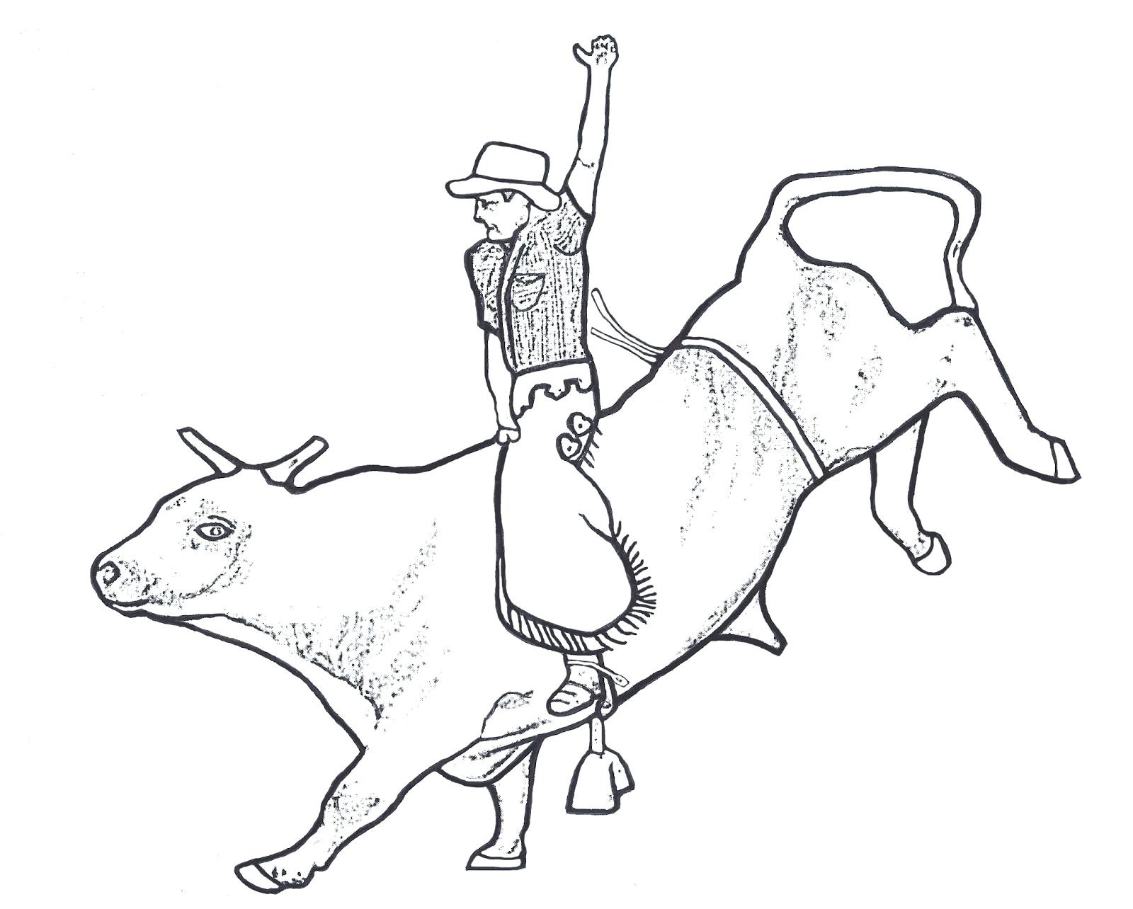 1600x1284 Bull Riding Coloring Pages Mason A Piece Of Chocolate Cake Cowboy