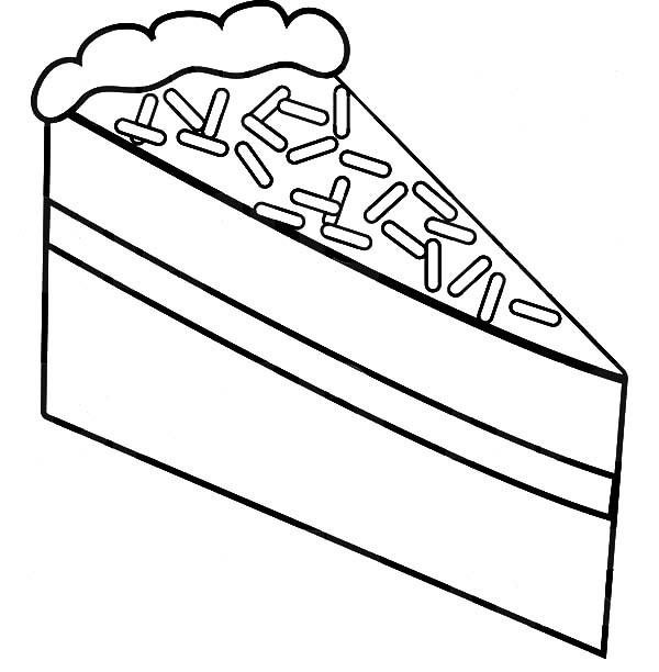600x612 Cake Slice With Chocolate Topping Coloring Pages Best Place To Color