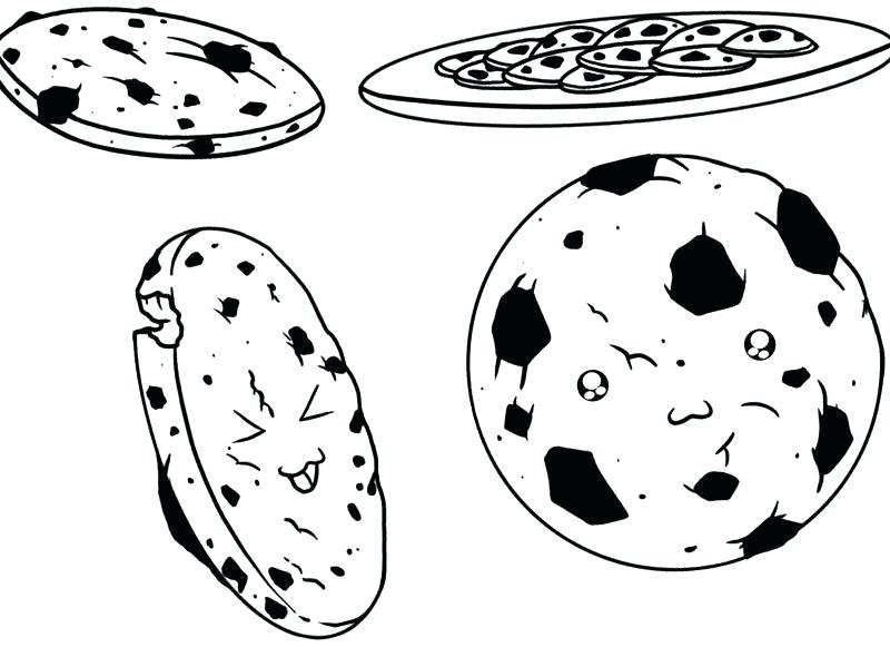 Cookie Coloring Pages Sweet Chocolate Chip Cookie Coloring Page 800x581 Cookie Coloring Pages Sweet Chocolate Chip Cookie Coloring Page