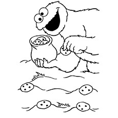 Chocolate Chip Cookie Coloring Page