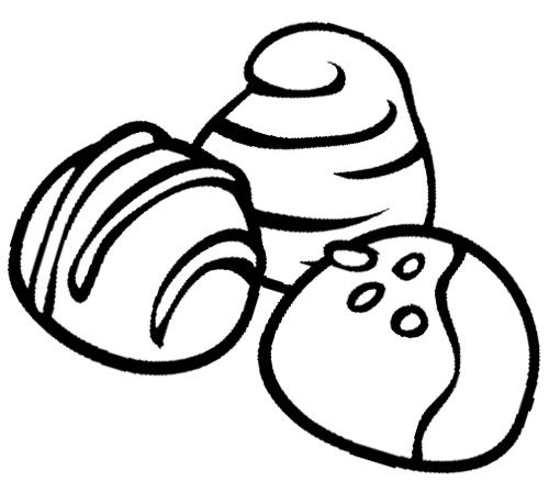 500x439 Chocolate Truffles Cookie Coloring Page Cookie