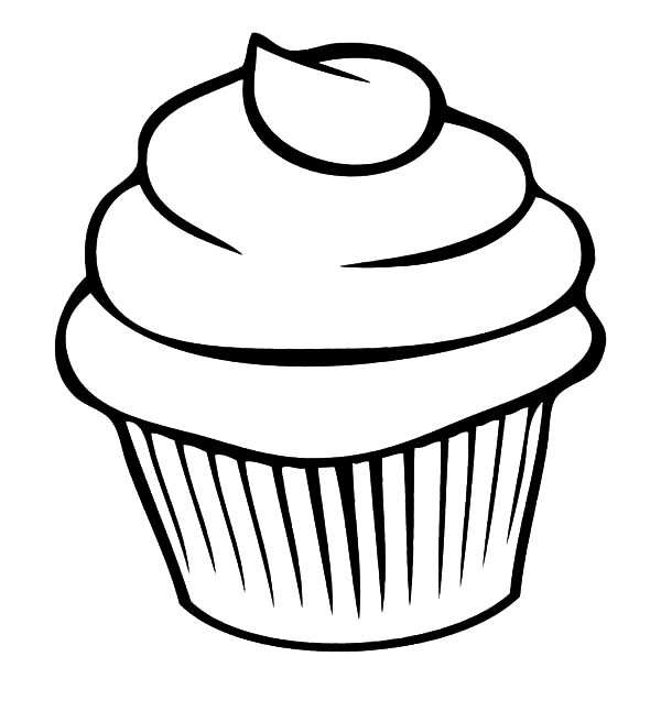600x656 Cup Cake Chocolate Coloring Pages