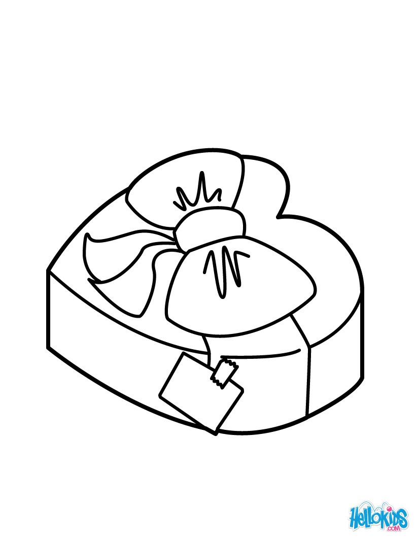 820x1060 Love Chocolate Box Coloring Pages