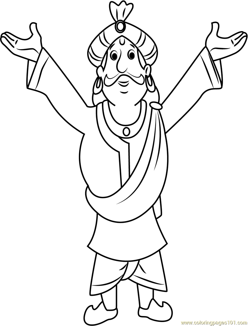 800x1052 Chota Bheem Coloring Pages