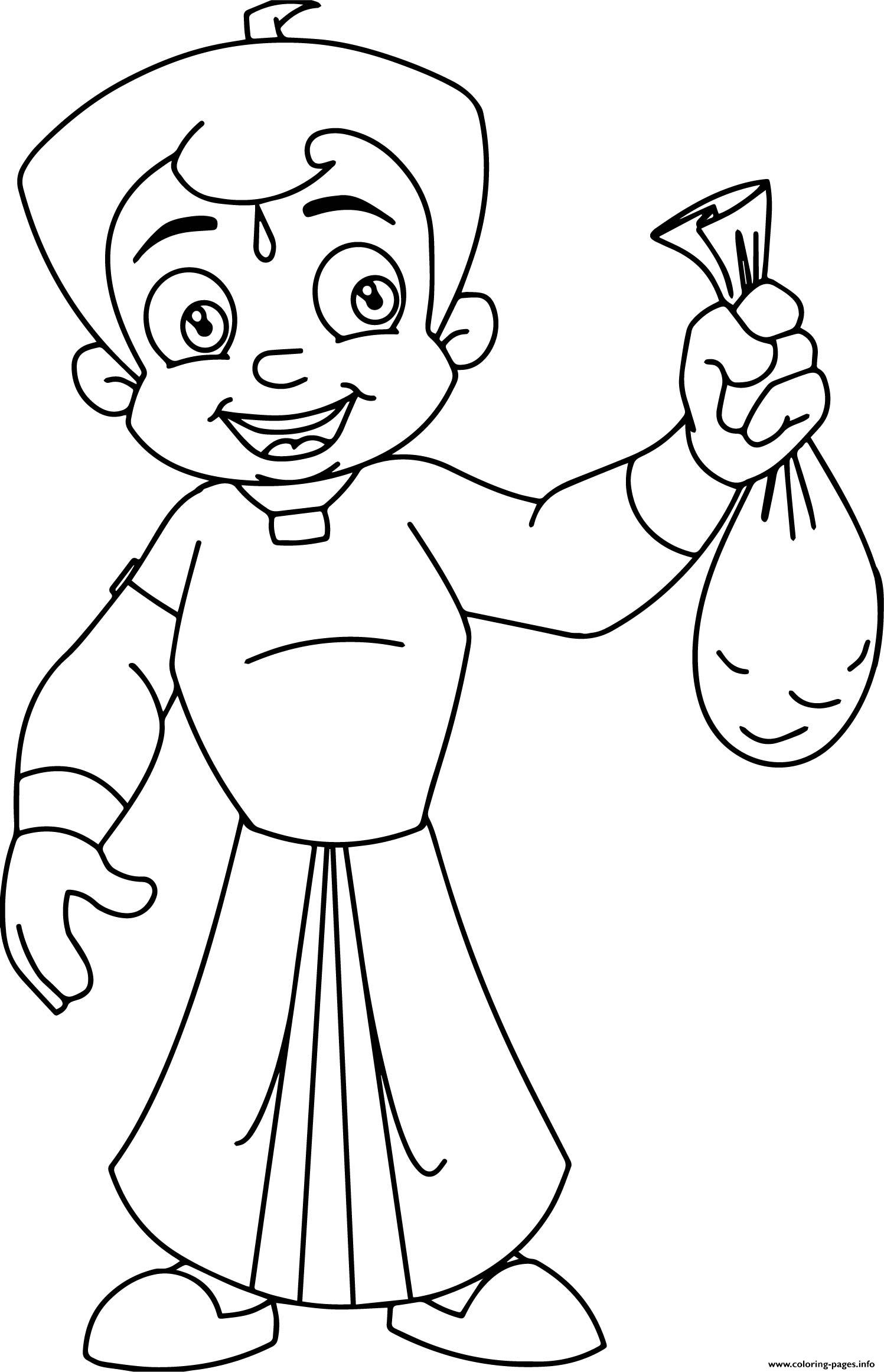 1497x2322 Chhota Bheem Gold Coloring Pages Printable