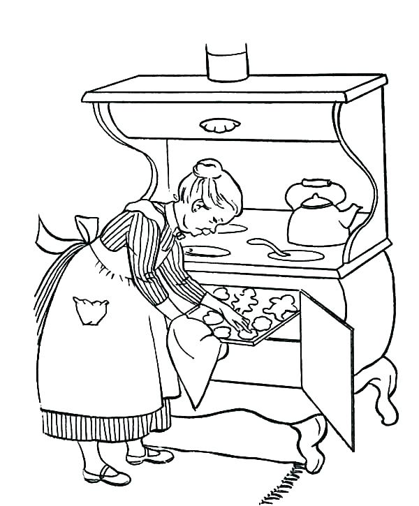 600x725 Cooking Coloring Pages And Cooking At Kitchen In And