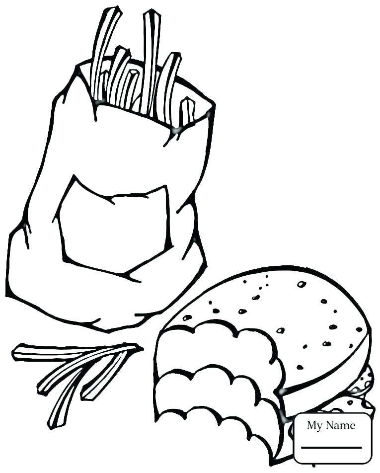 765x952 French Fries Coloring Page Coloring Pages French Fries Coloring