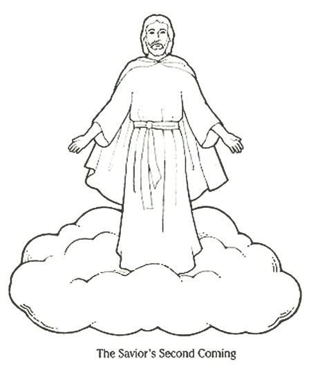 Jesus Second Coming Coloring Page Amp Coloring Book 450x559 Jesus Second Coming Coloring Page Amp Coloring Book