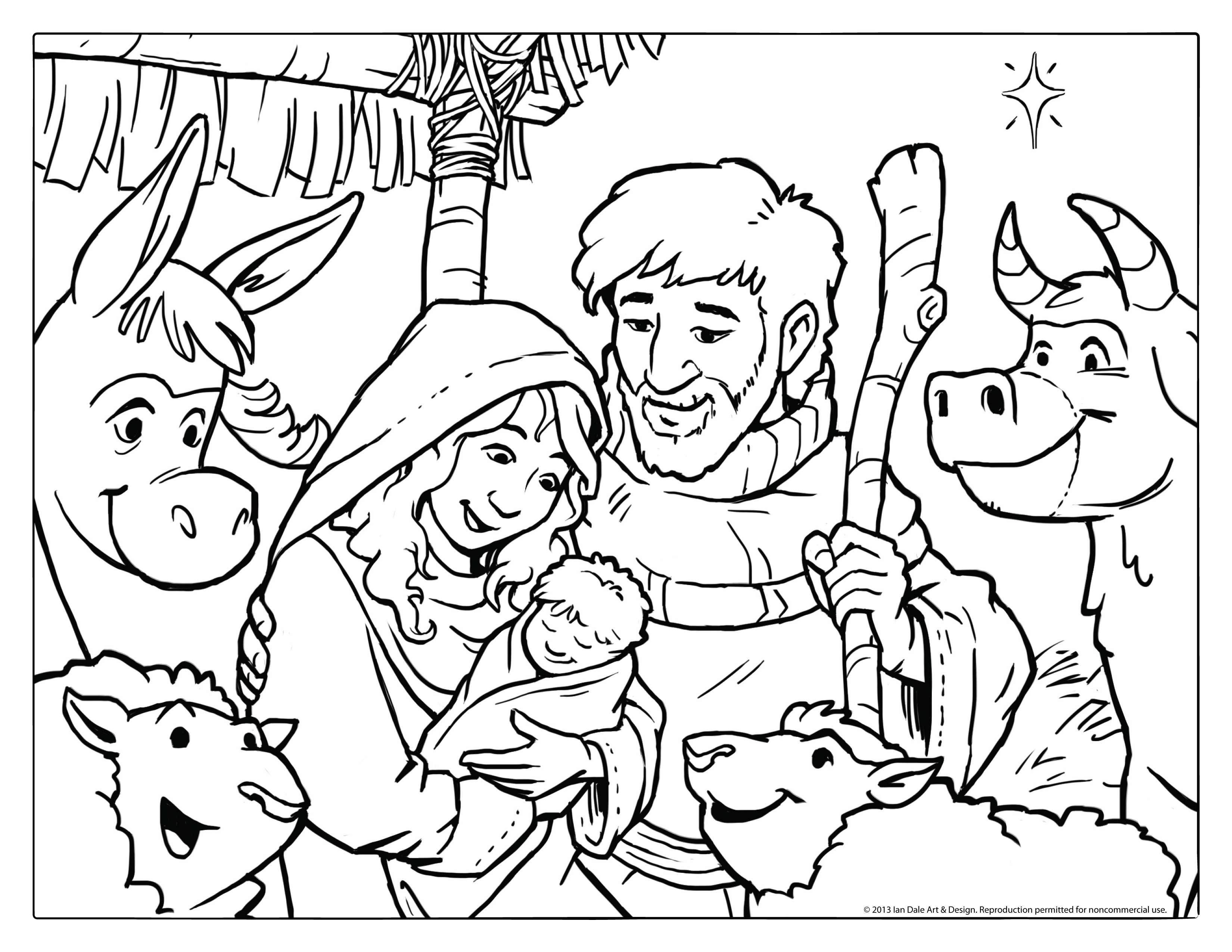 3300x2550 Christian Christmas Coloring Pages