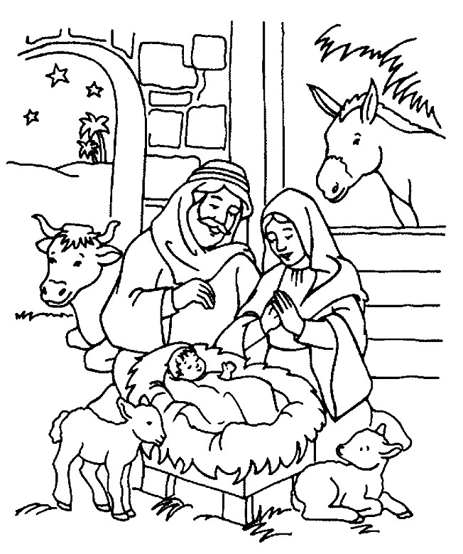Christmas Christian Coloring Pages 652x779 Christmas Christian Coloring Pages
