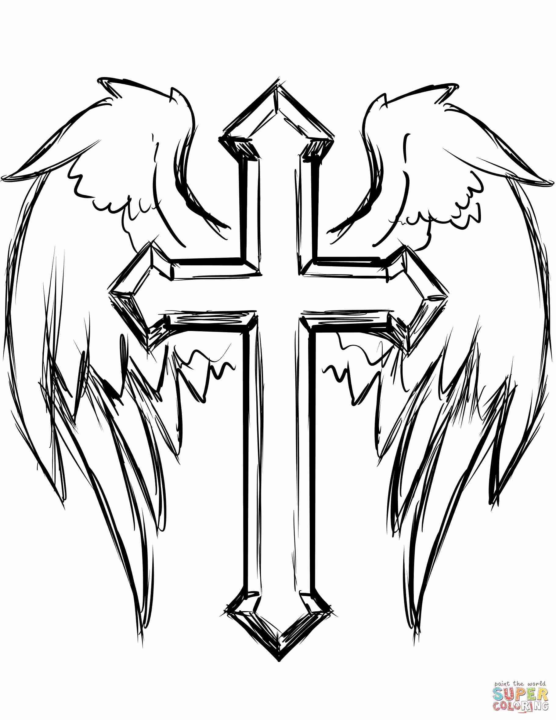 1822x2358 Cross Coloring Page 2 On Printable Crosses