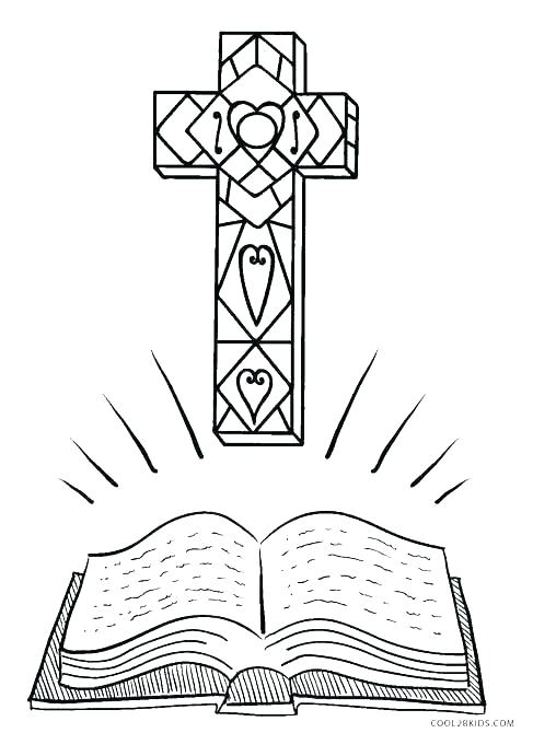 487x670 Cross Coloring Page