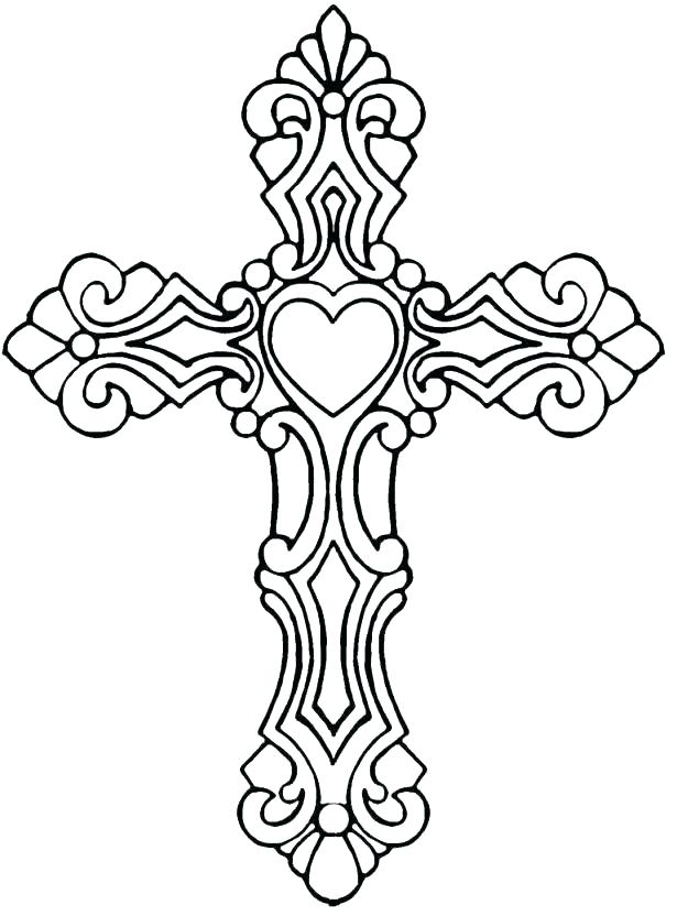 615x832 Cross Coloring Pages Free