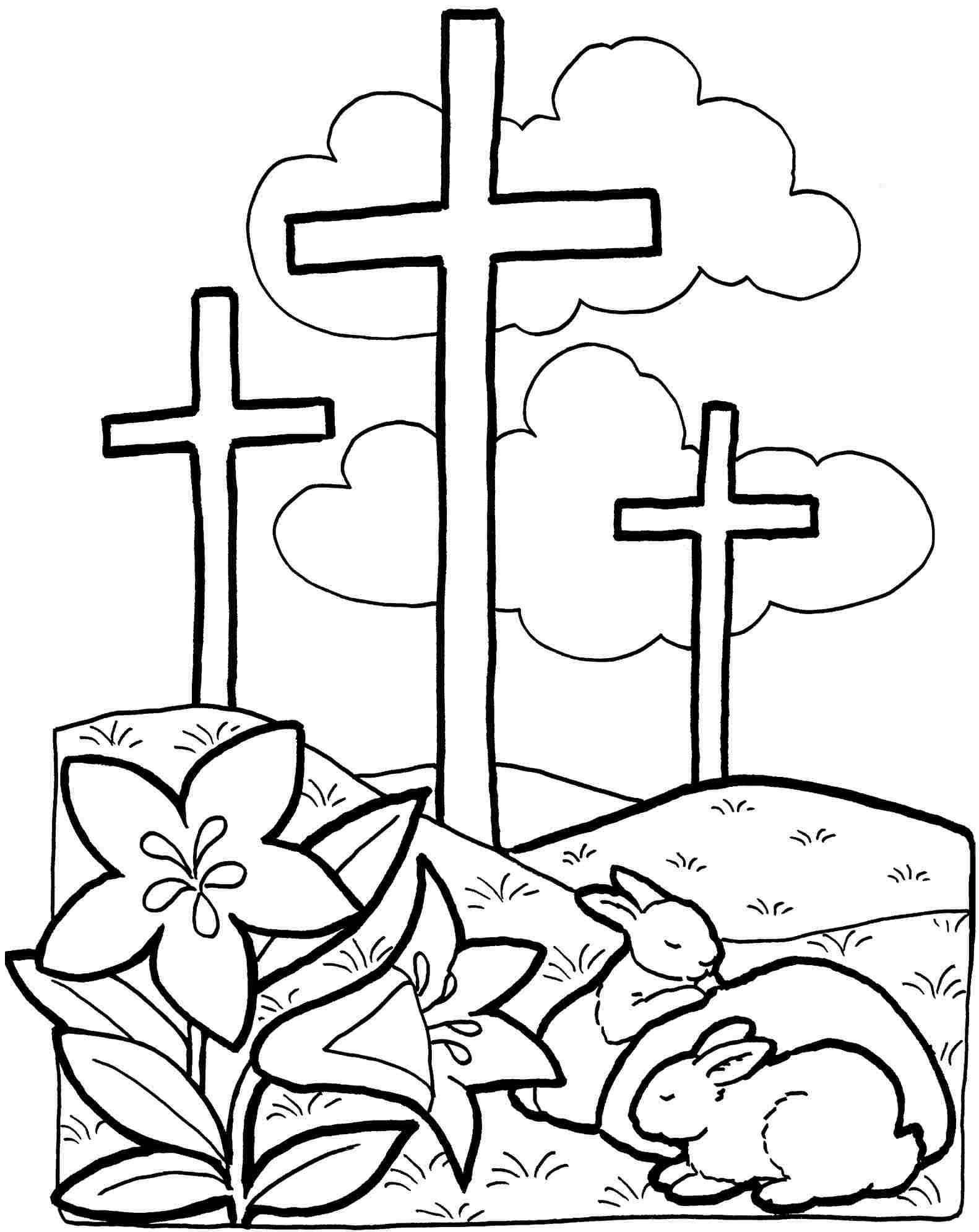 1582x1990 Christian Easter Coloring Pages Printable Free Easter