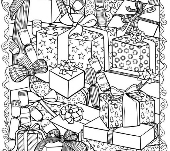 678x600 Hard Christmas Colouring Relaxing Holiday Coloring Pages 12