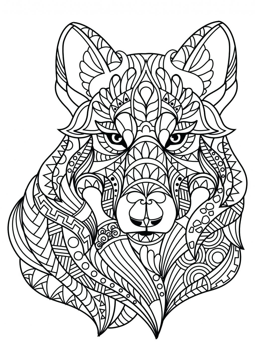 1024x1448 Coloring Pages ~ Free Adult Coloring Pages Animal Christmas Free