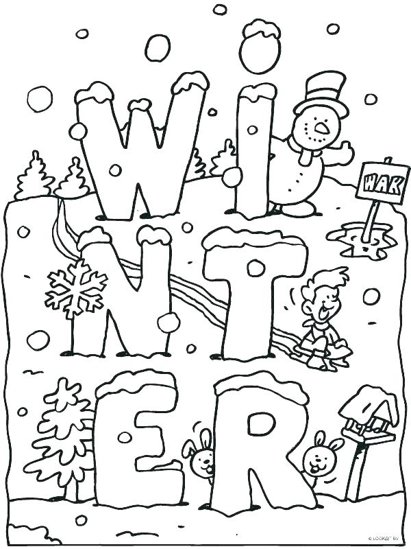 Christmas And Winter Coloring Pages