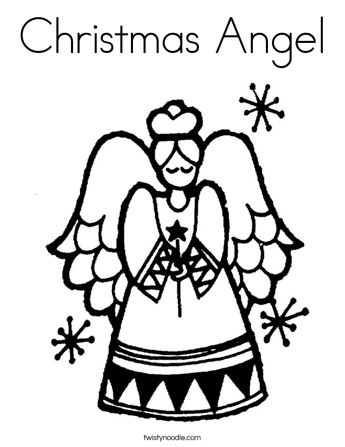 685x886 Christmas Angel Coloring Page