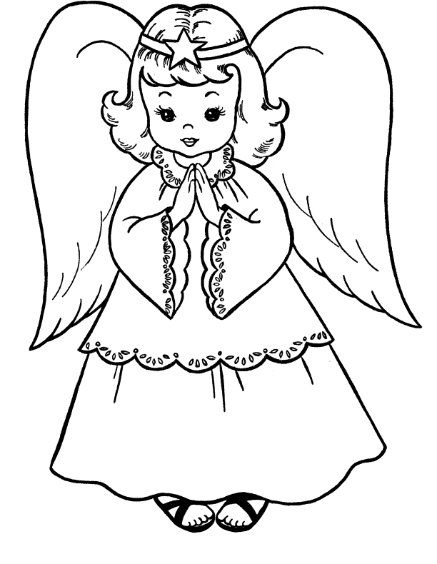 612x790 Christmas Angel Coloring Pages To Print Pictures Christmas Angel