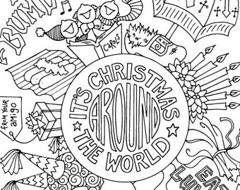 Holiday Coloring Etsy 340x270 Holiday Coloring Etsy