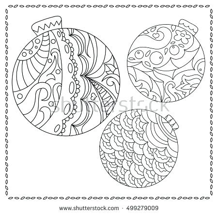 450x442 Christmas Ball Printable Coloring Pages Fir Tree Ornament Page