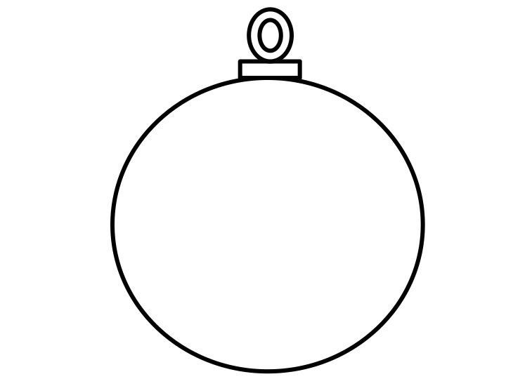 720x540 Christmas Baubles Templates To Colour