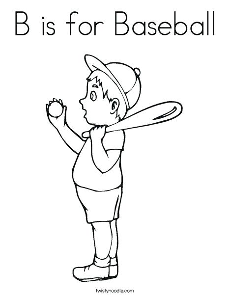 468x605 B Is For Ball Coloring Page B Is For Baseball Coloring Page