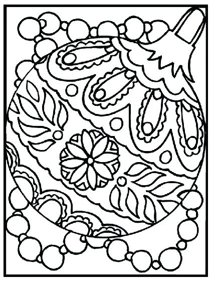 421x560 Christmas Ornament Coloring Sheet
