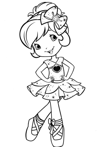 Strawberry Shortcake Ballerina Coloring Page Free Printable 334x480 Strawberry Shortcake Ballerina Coloring Page Free Printable