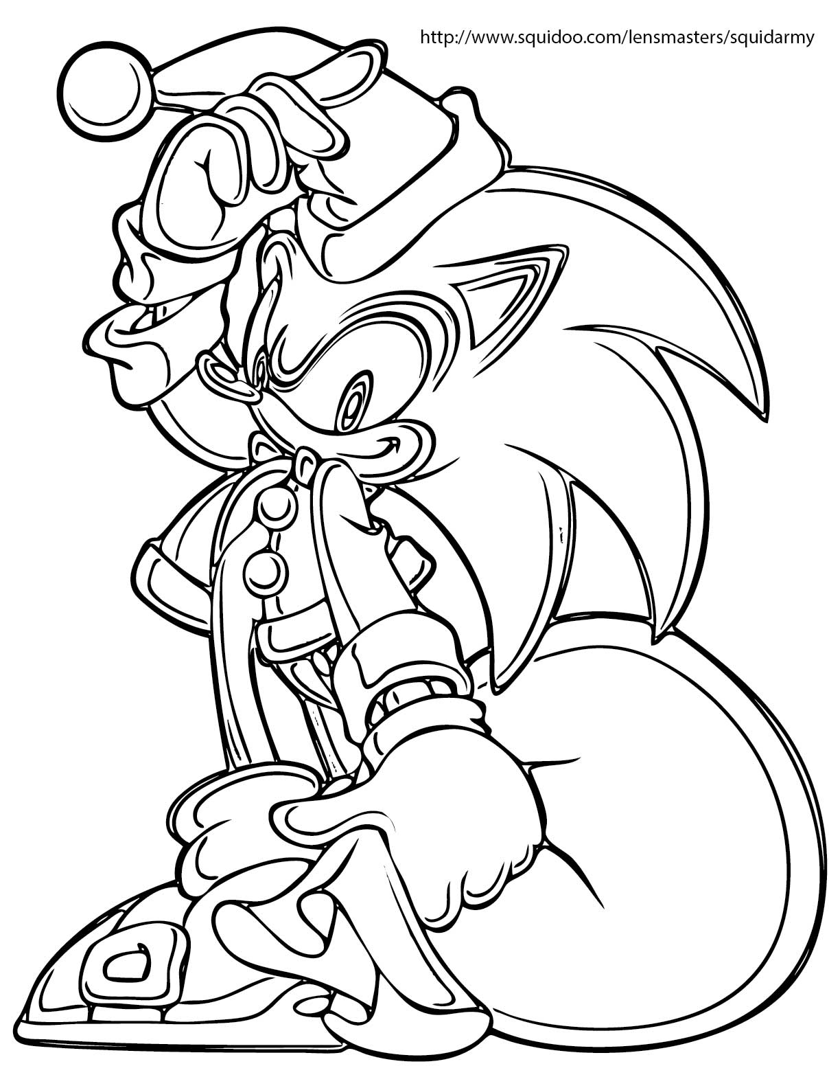 Sonic The Hedgehog Coloring Pages For Christmas 1224x1584 Sonic The Hedgehog Coloring Pages For Christmas