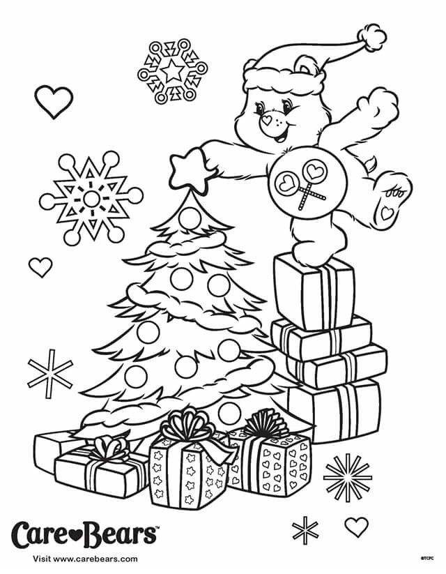 Christmas Bear Coloring Pages