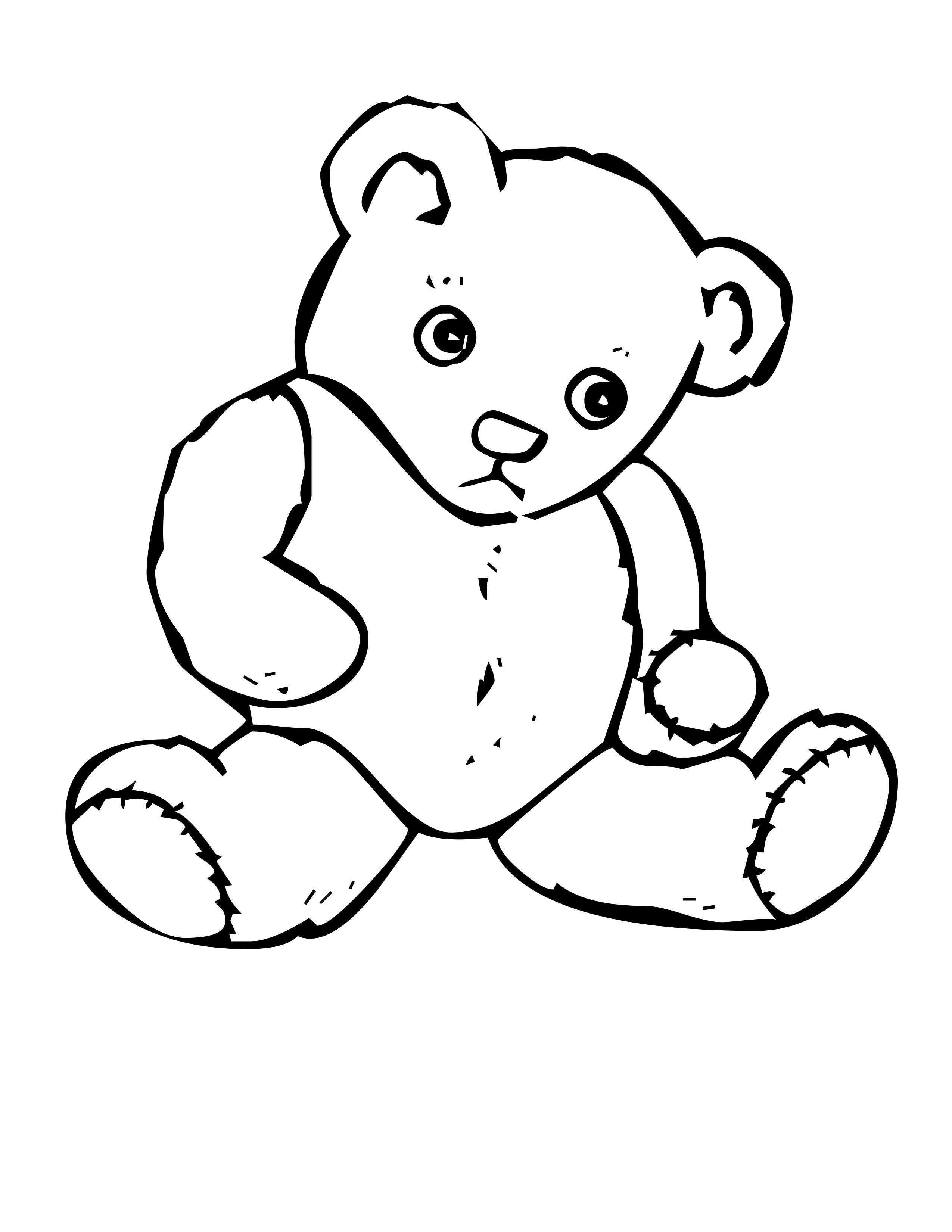 Good Teddy Bear Coloring Pages Free Printable On Teddy Bear 2550x3300 Good Teddy Bear Coloring Pages Free Printable On Teddy Bear