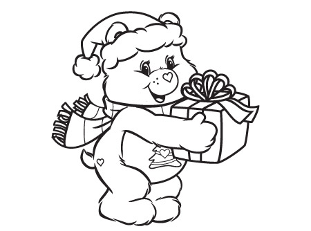 Christmas Bear Coloring Pages Giving Is Receiving Care Bears 450x334 Christmas Bear Coloring Pages Giving Is Receiving Care Bears