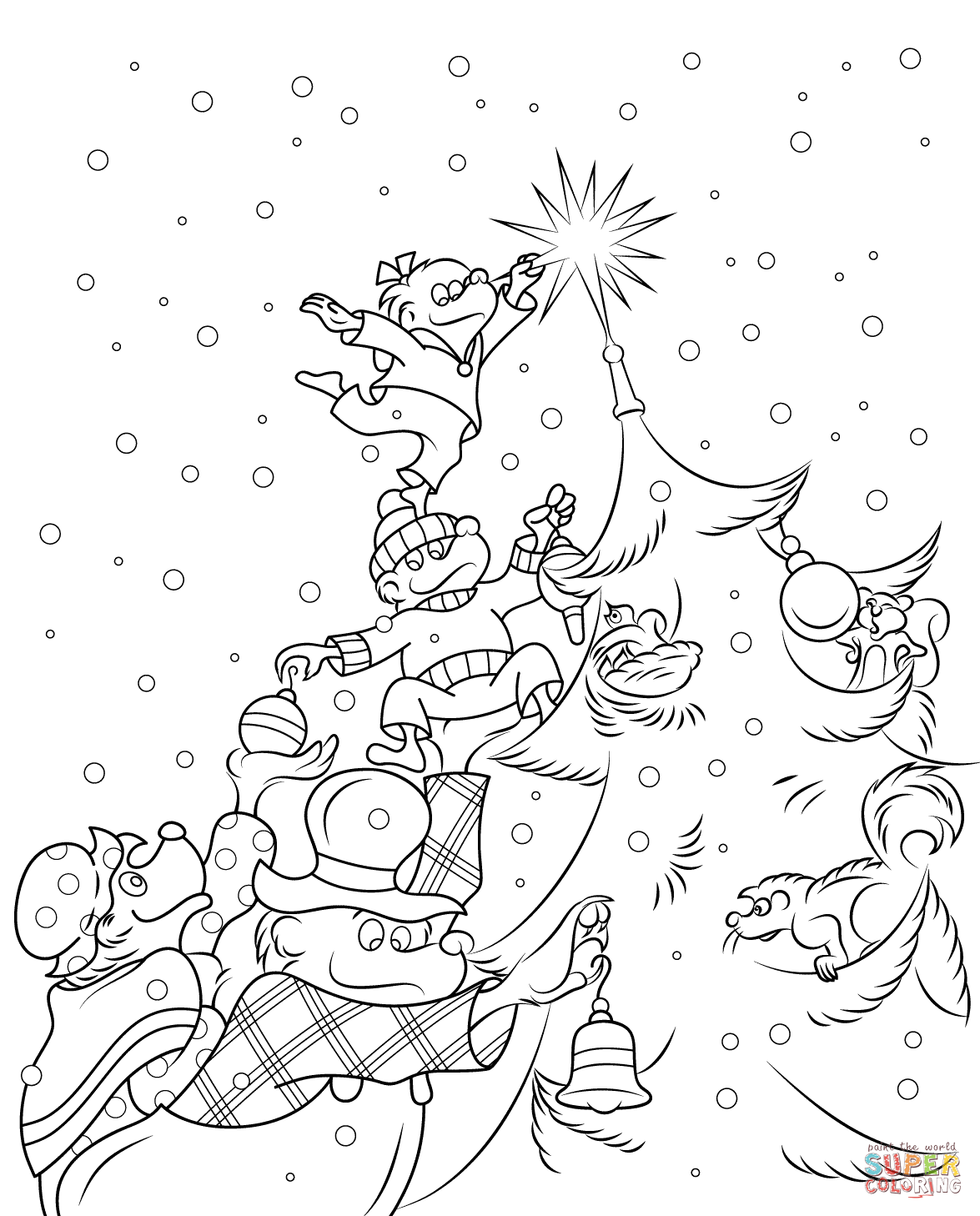 The Berenstain Bears Christmas Tree Coloring Page Free Printable 1175x1458 The Berenstain Bears Christmas Tree Coloring Page Free Printable