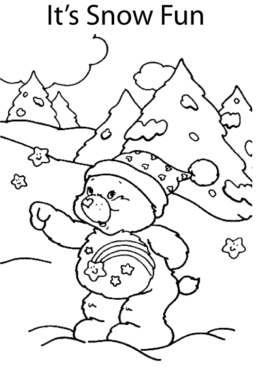 Christmas Care Bear Coloring Pages 533x772 Christmas Care Bear Coloring Pages