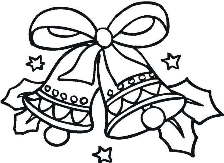 Coloring Page Of A Christmas Bell 728x531 Coloring Page Of A Christmas Bell