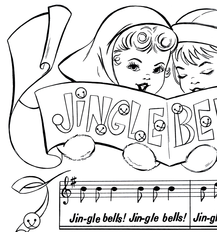 Simplistic Jingle Bells Coloring Pages Printable Santa Sleigh Page 705x753 Simplistic Jingle Bells Coloring Pages Printable Santa Sleigh Page
