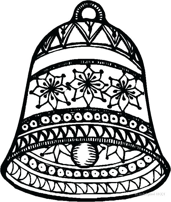 Christmas Bells Coloring Pages Bell Coloring Pages Clocks Bells 600x707 Christmas Bells Coloring Pages Bell Coloring Pages Clocks Bells