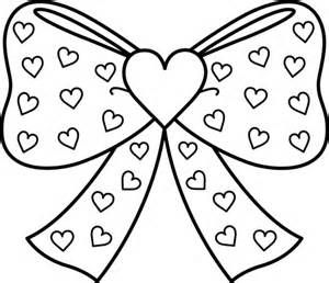 Bow With Hearts Coloring Page 300x258 Bow With Hearts Coloring Page