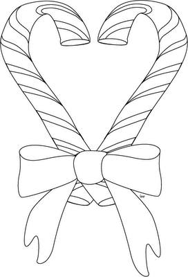 Candy Cane Heart Bow Christmas Coloring Pages Coloring Pages 272x400 Candy Cane Heart Bow Christmas Coloring Pages Coloring Pages