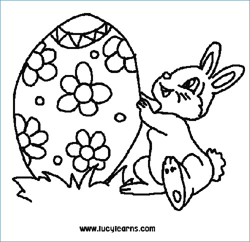 500x484 Easter Bunny Coloring Easter Egg Coloring Page