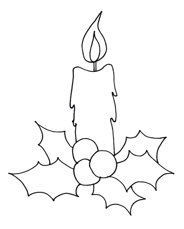 How To Draw Christmas Candle Coloring Pages Coloring Book 600x745 How To Draw Christmas Candle Coloring Pages Coloring Book