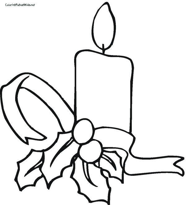 Candle Coloring Page 600x660 Candle Coloring Page