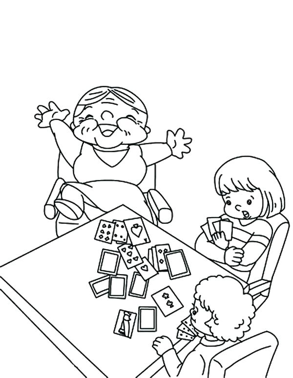 600x775 Christmas Card Coloring Pages Grandmother Beat Her Grandchildren