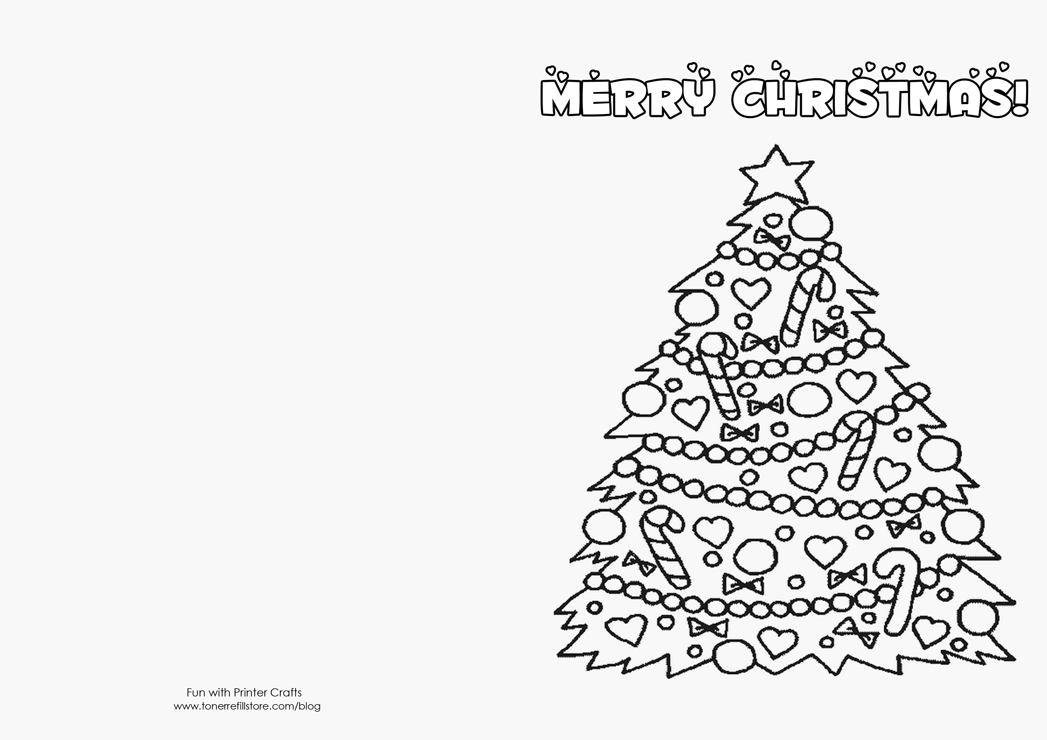 3508x2480 Christmas Card Coloring Pages