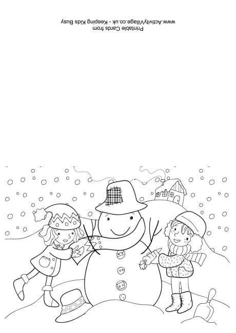 Christmas Colouring Card 460x650 Christmas Colouring Card